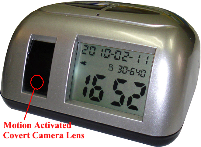 The Secuvox Digital Motion Activated Hidden Camcorder Clock - Click Image to Close